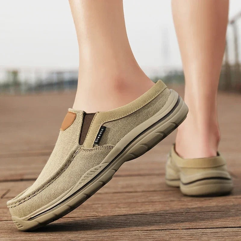 Men’s Canvas Slip-On Shoes | Casual Lightweight Walking Loafers