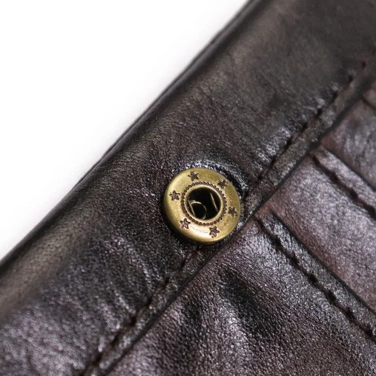Men's Vintage Leather Wallet | Rugged Slim Bifold