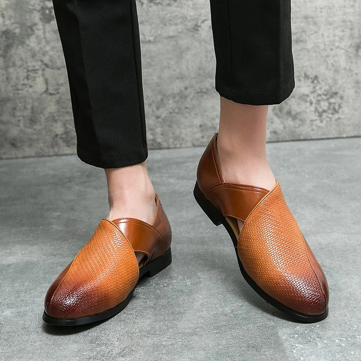 Men’s Classic Leather Penny Loafers | Slip-On Business Dress Shoes
