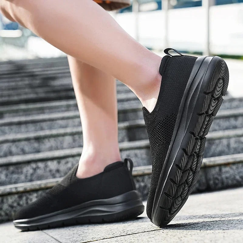 Men's Knit Slip-On Walking Shoes | Lightweight Breathable Sneakers