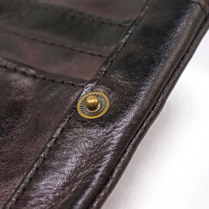 Men's Vintage Leather Wallet | Rugged Slim Bifold
