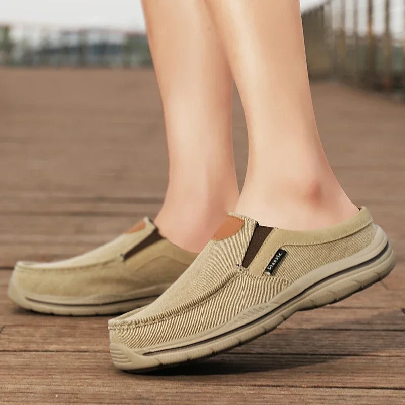 Men’s Canvas Slip-On Shoes | Casual Lightweight Walking Loafers