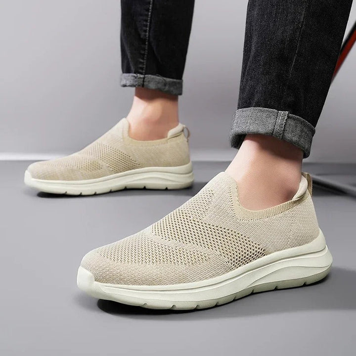 Men's Knit Slip-On Walking Shoes | Lightweight Breathable Sneakers