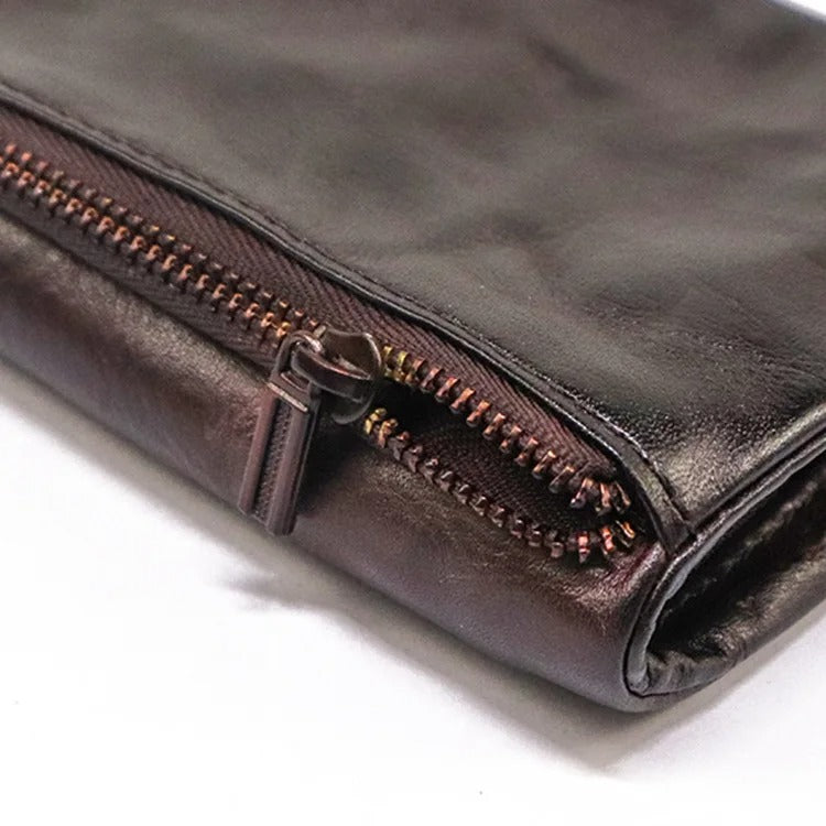 Men's Vintage Leather Wallet | Rugged Slim Bifold