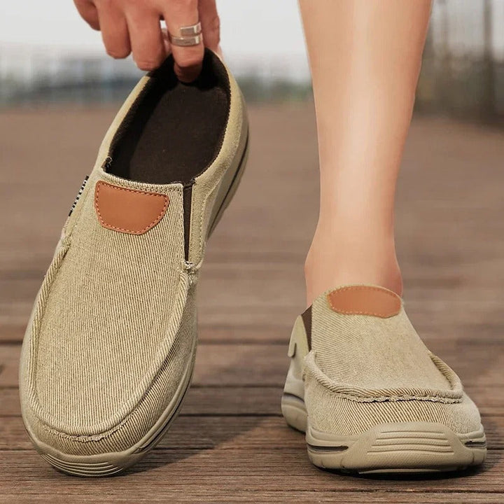 Men’s Canvas Slip-On Shoes | Casual Lightweight Walking Loafers