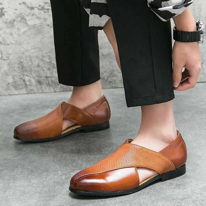 Men’s Classic Leather Penny Loafers | Slip-On Business Dress Shoes