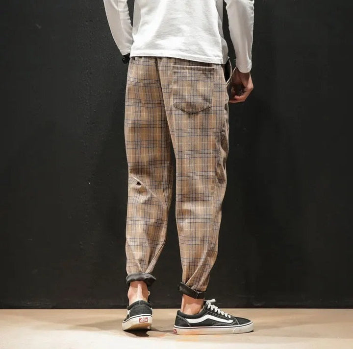 Men's Plaid Comfort Pants for Smart Casual Style