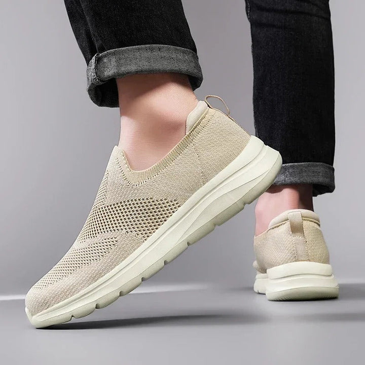 Men's Knit Slip-On Walking Shoes | Lightweight Breathable Sneakers