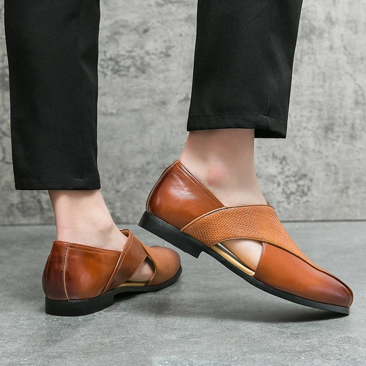 Men’s Classic Leather Penny Loafers | Slip-On Business Dress Shoes