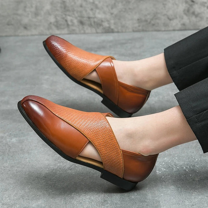 Men’s Classic Leather Penny Loafers | Slip-On Business Dress Shoes