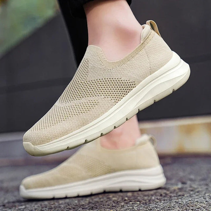 Men's Knit Slip-On Walking Shoes | Lightweight Breathable Sneakers