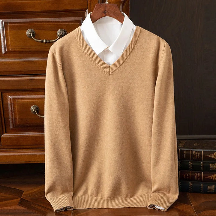 Men's Cashmere V-Neck Sweater – Soft & Warm