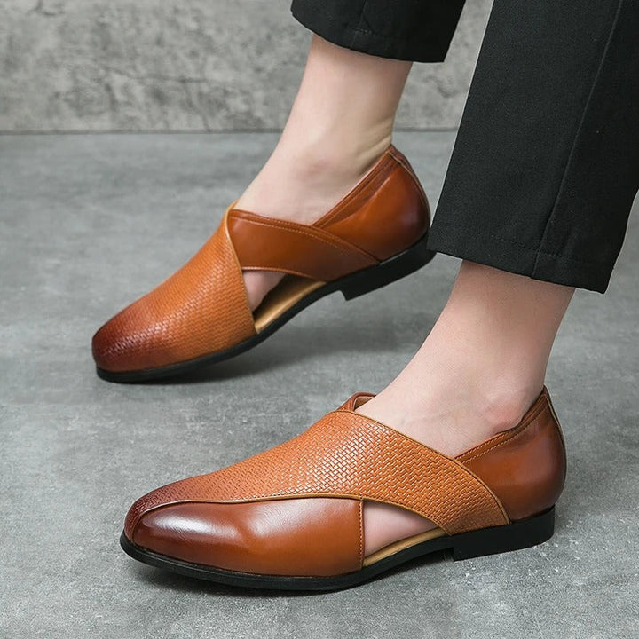 Men’s Classic Leather Penny Loafers | Slip-On Business Dress Shoes