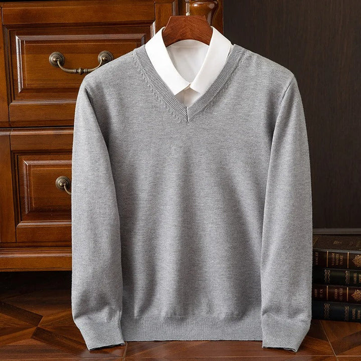 Men's Cashmere V-Neck Sweater – Soft & Warm