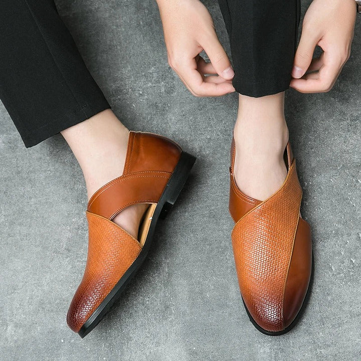Men’s Classic Leather Penny Loafers | Slip-On Business Dress Shoes