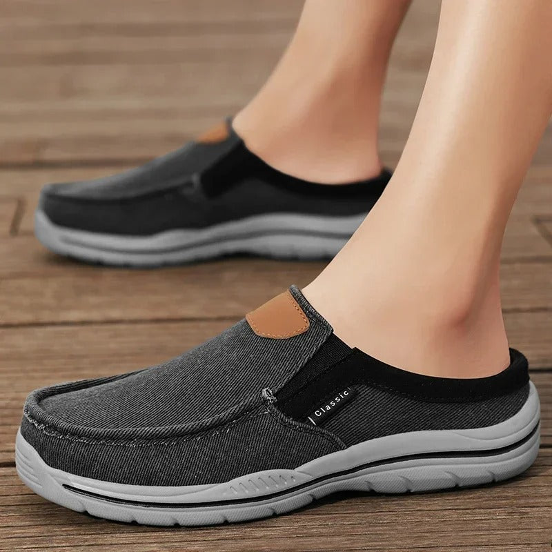 Men’s Canvas Slip-On Shoes | Casual Lightweight Walking Loafers