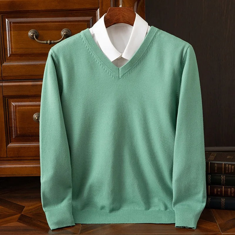 Men's Cashmere V-Neck Sweater – Soft & Warm