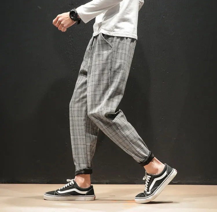 Men's Plaid Comfort Pants for Smart Casual Style