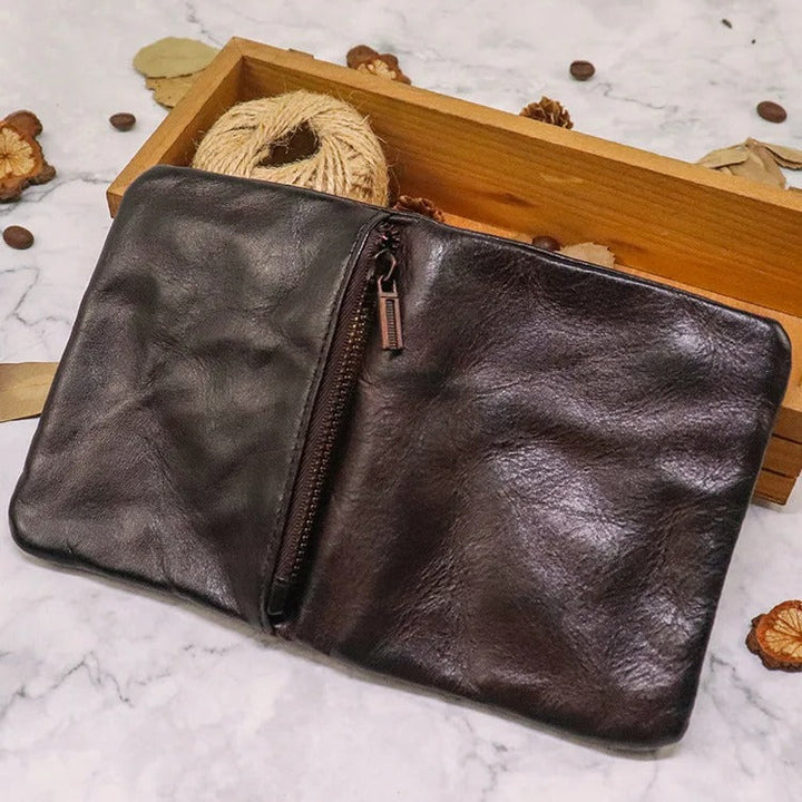Men's Vintage Leather Wallet | Rugged Slim Bifold