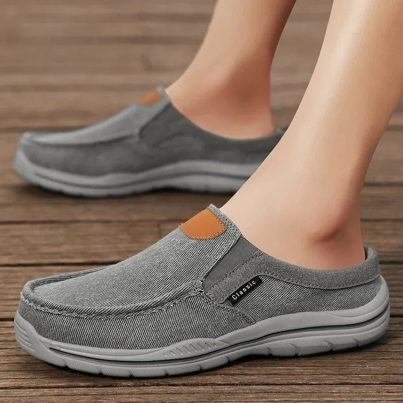 Men’s Canvas Slip-On Shoes | Casual Lightweight Walking Loafers