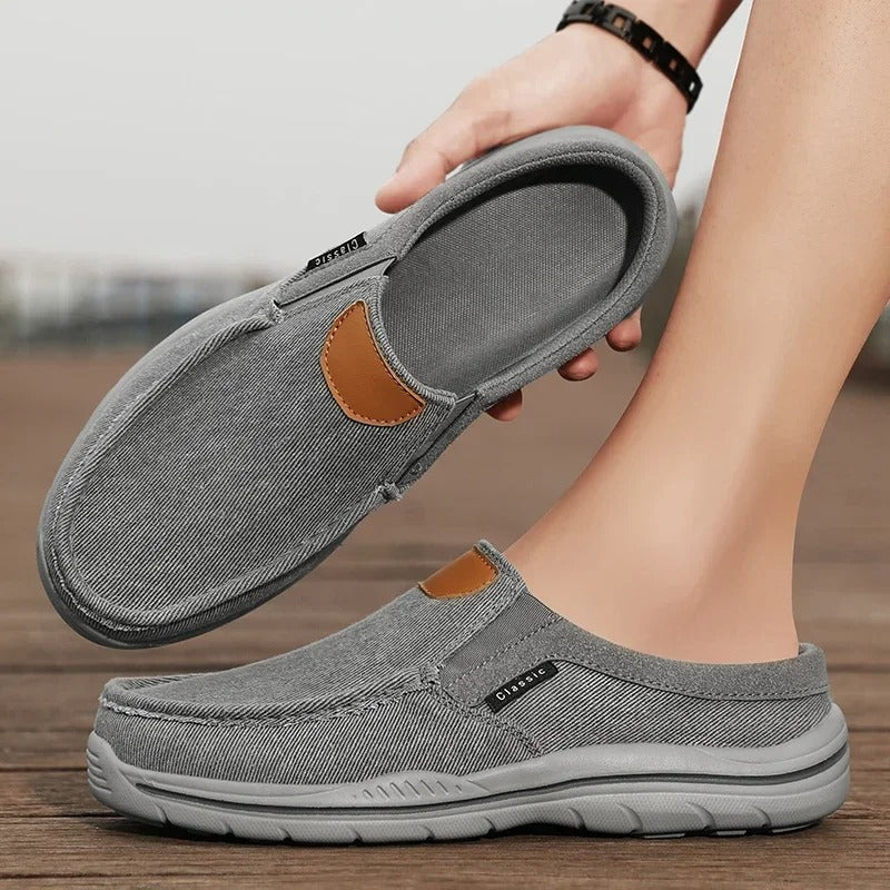 Men’s Canvas Slip-On Shoes | Casual Lightweight Walking Loafers