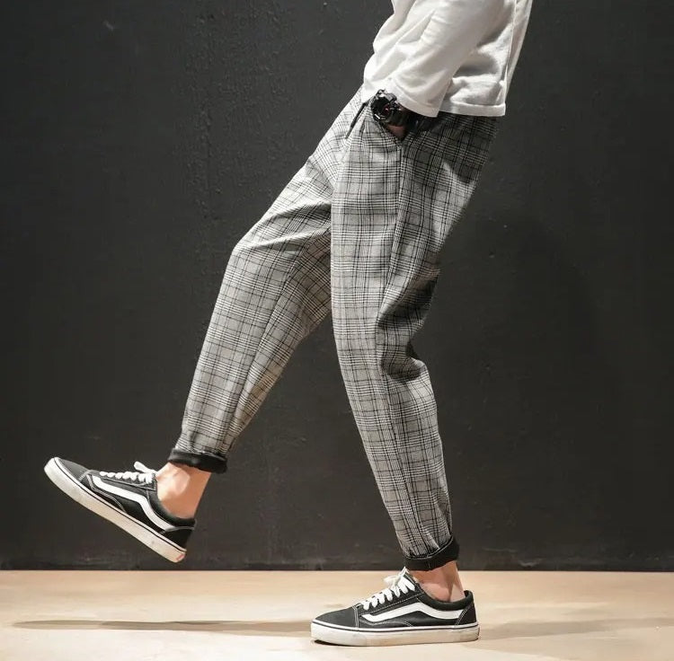 Men's Plaid Comfort Pants for Smart Casual Style