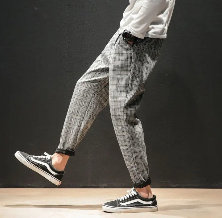 Men's Plaid Comfort Pants for Smart Casual Style