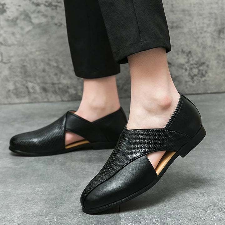 Men’s Classic Leather Penny Loafers | Slip-On Business Dress Shoes