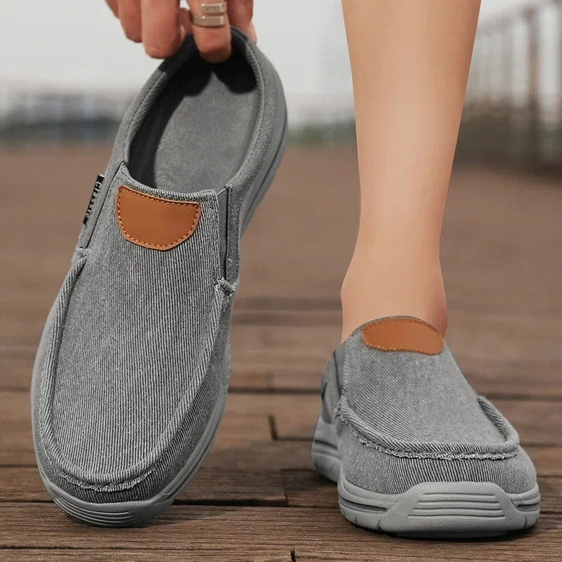 Men’s Canvas Slip-On Shoes | Casual Lightweight Walking Loafers