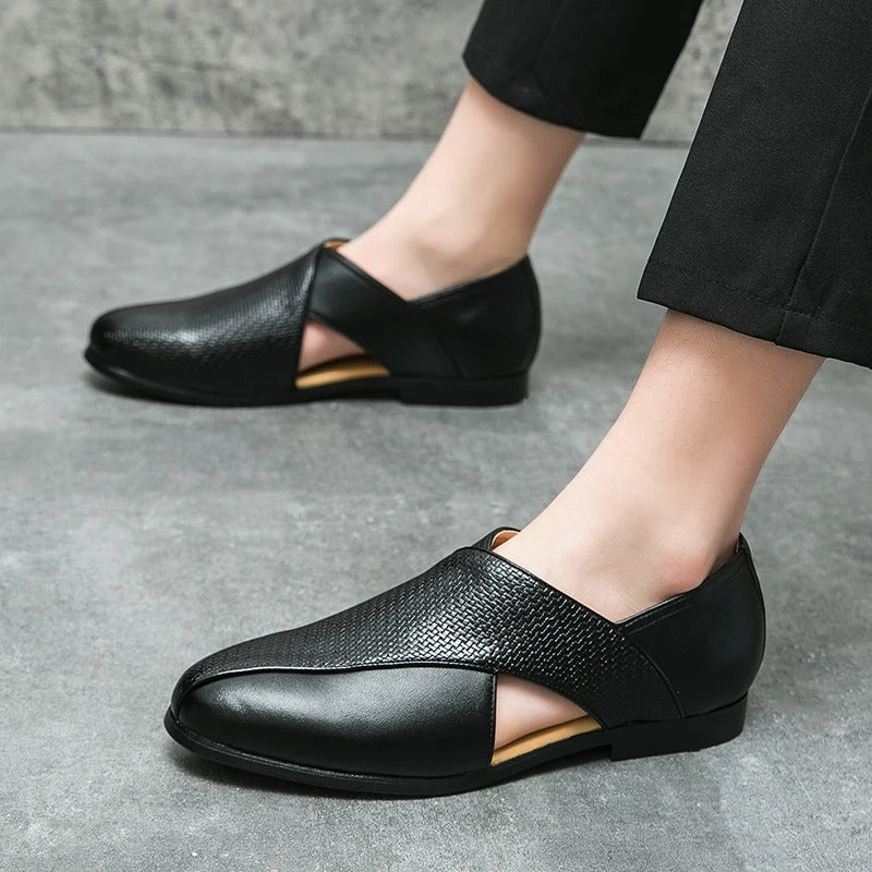 Men’s Classic Leather Penny Loafers | Slip-On Business Dress Shoes