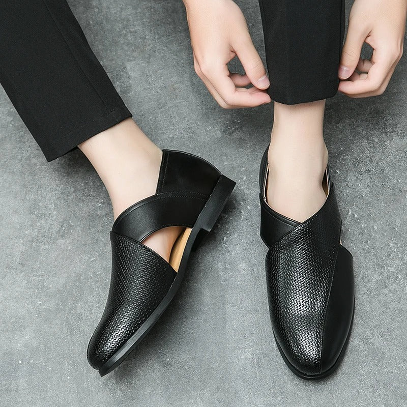 Men’s Classic Leather Penny Loafers | Slip-On Business Dress Shoes