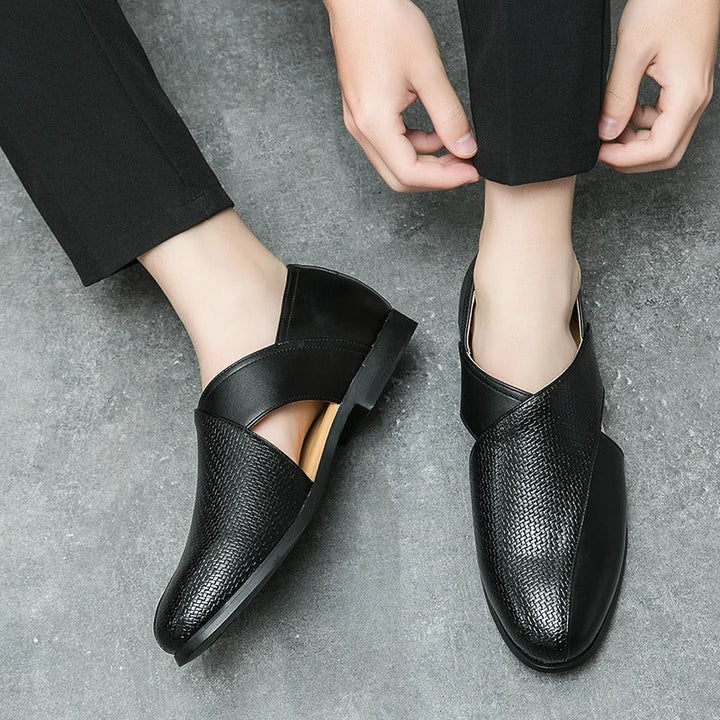 Men’s Classic Leather Penny Loafers | Slip-On Business Dress Shoes