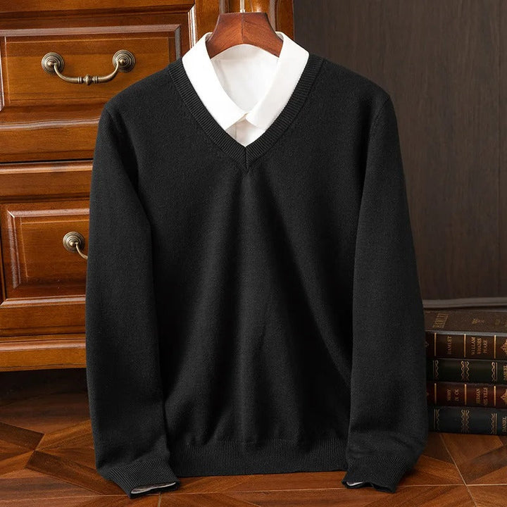 Men's Cashmere V-Neck Sweater – Soft & Warm