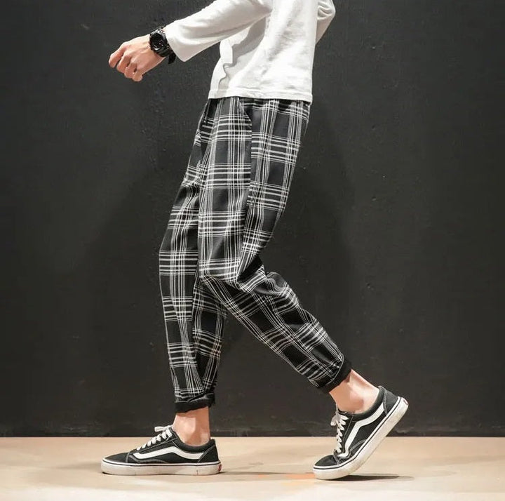 Men's Plaid Comfort Pants for Smart Casual Style