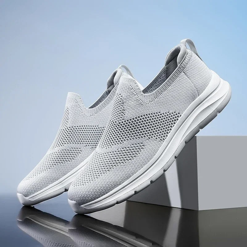 Men's Knit Slip-On Walking Shoes | Lightweight Breathable Sneakers