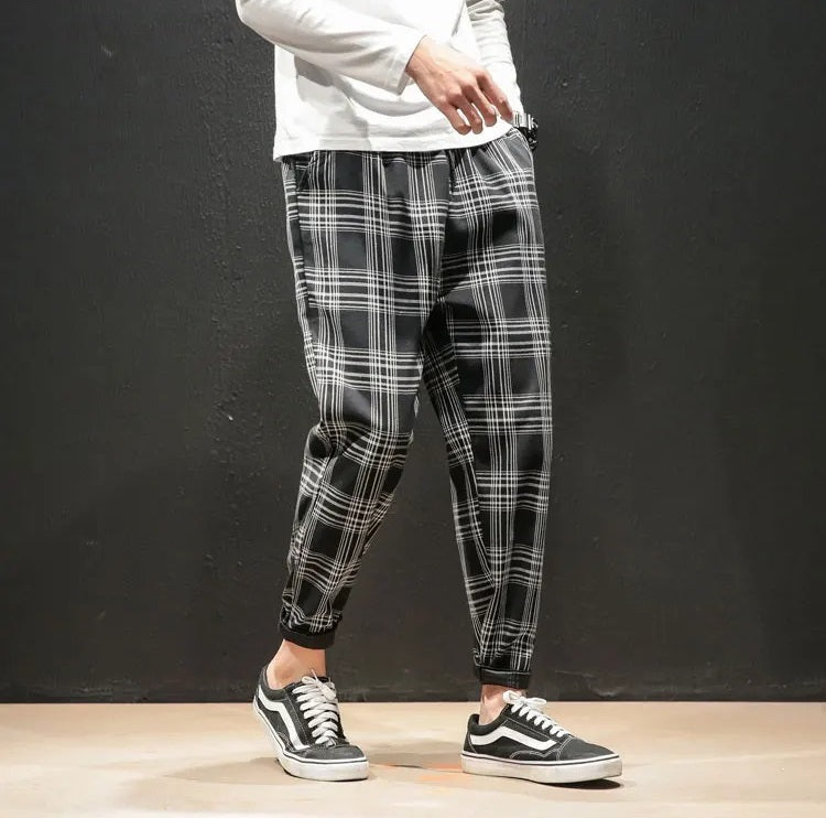 Men's Plaid Comfort Pants for Smart Casual Style