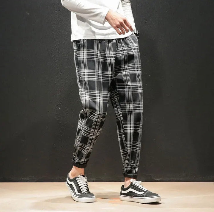 Men's Plaid Comfort Pants for Smart Casual Style