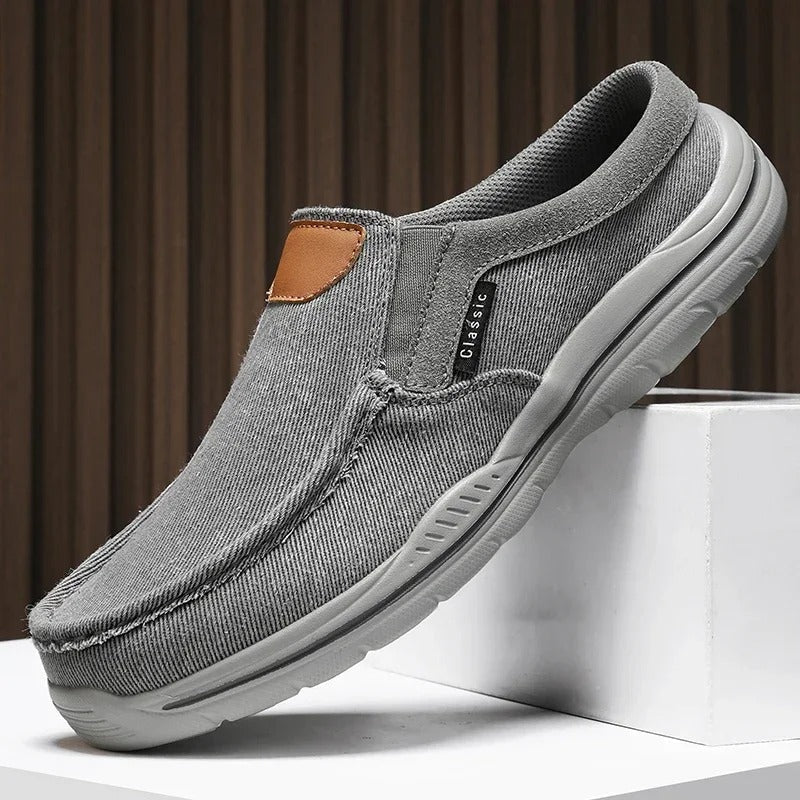 Men’s Canvas Slip-On Shoes | Casual Lightweight Walking Loafers