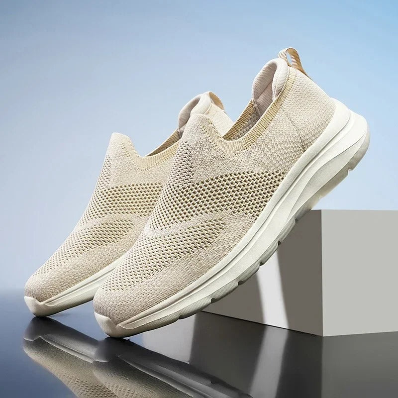 Men's Knit Slip-On Walking Shoes | Lightweight Breathable Sneakers
