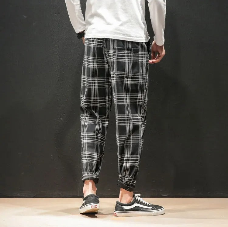 Men's Plaid Comfort Pants for Smart Casual Style