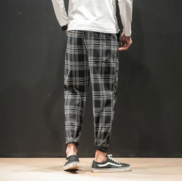 Men's Plaid Comfort Pants for Smart Casual Style