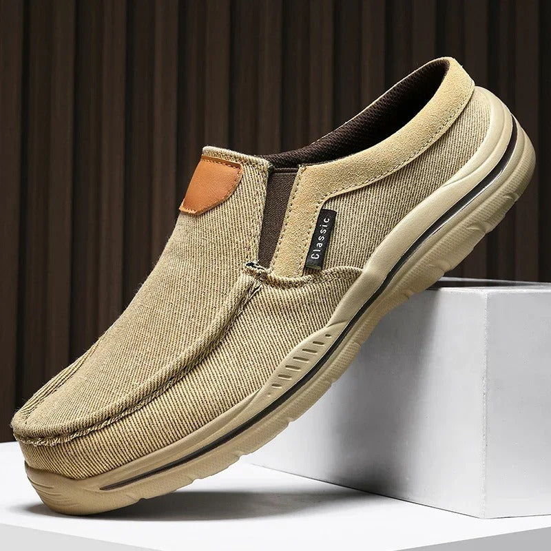 Men’s Canvas Slip-On Shoes | Casual Lightweight Walking Loafers