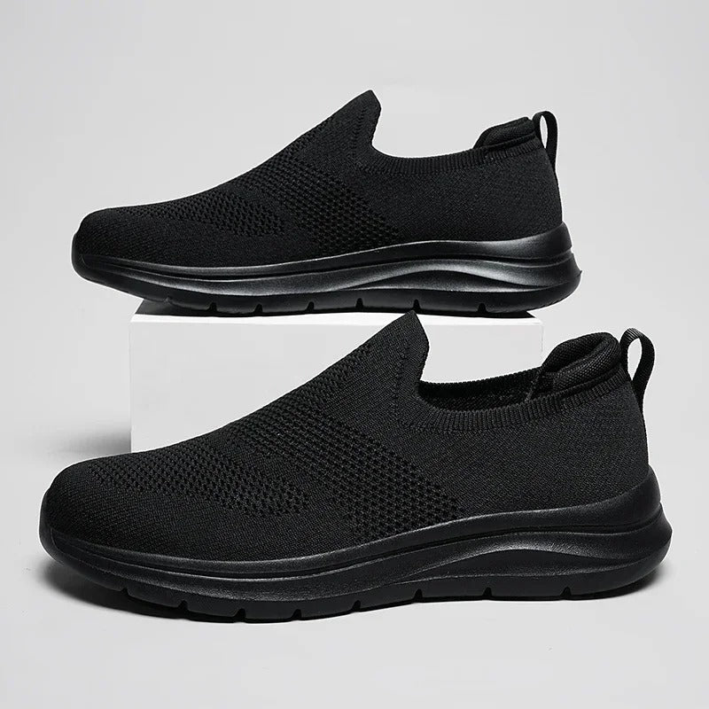 Men's Knit Slip-On Walking Shoes | Lightweight Breathable Sneakers