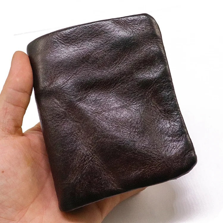 Men's Vintage Leather Wallet | Rugged Slim Bifold