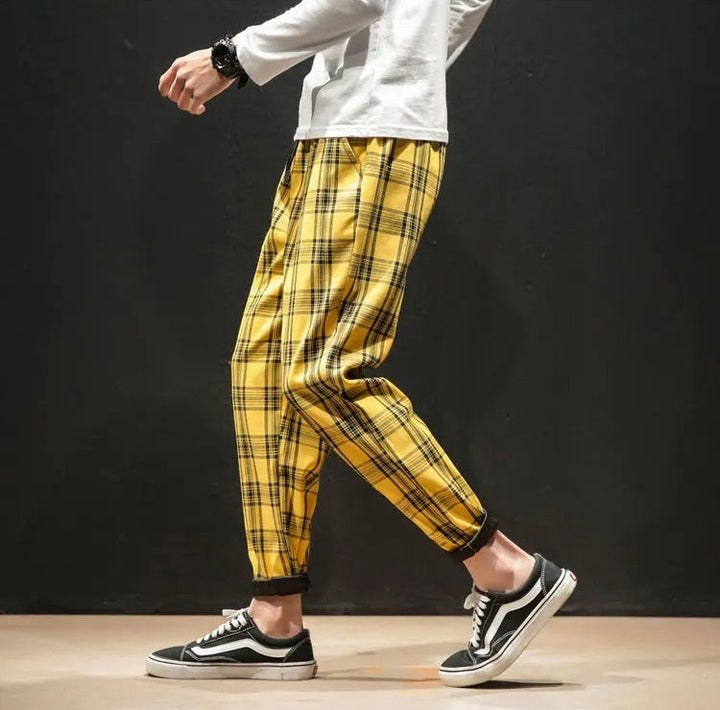 Men's Plaid Comfort Pants for Smart Casual Style