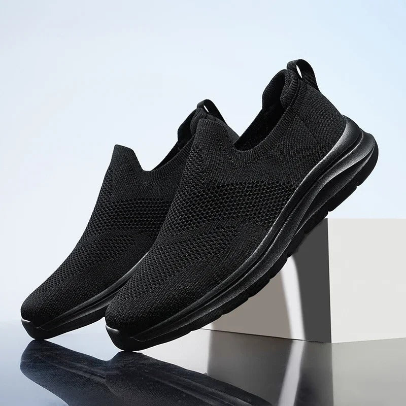 Men's Knit Slip-On Walking Shoes | Lightweight Breathable Sneakers