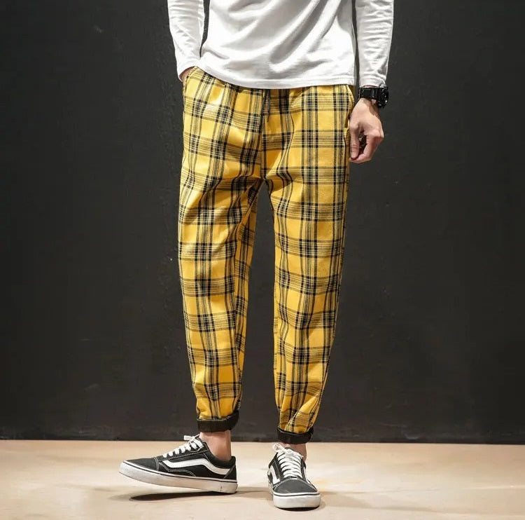Men's Plaid Comfort Pants for Smart Casual Style