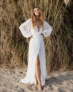 Women’s Pastoral Style Lantern Sleeve Dress – Elegant Casual Fashion-HighTouch