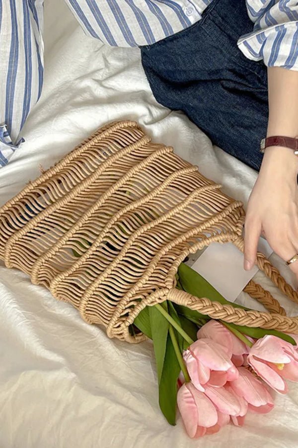 Linnea Tote Bag - PU Leather Woven Everyday Carry