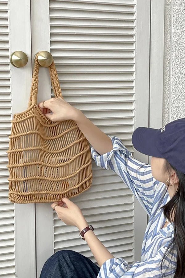 Linnea Tote Bag - PU Leather Woven Everyday Carry